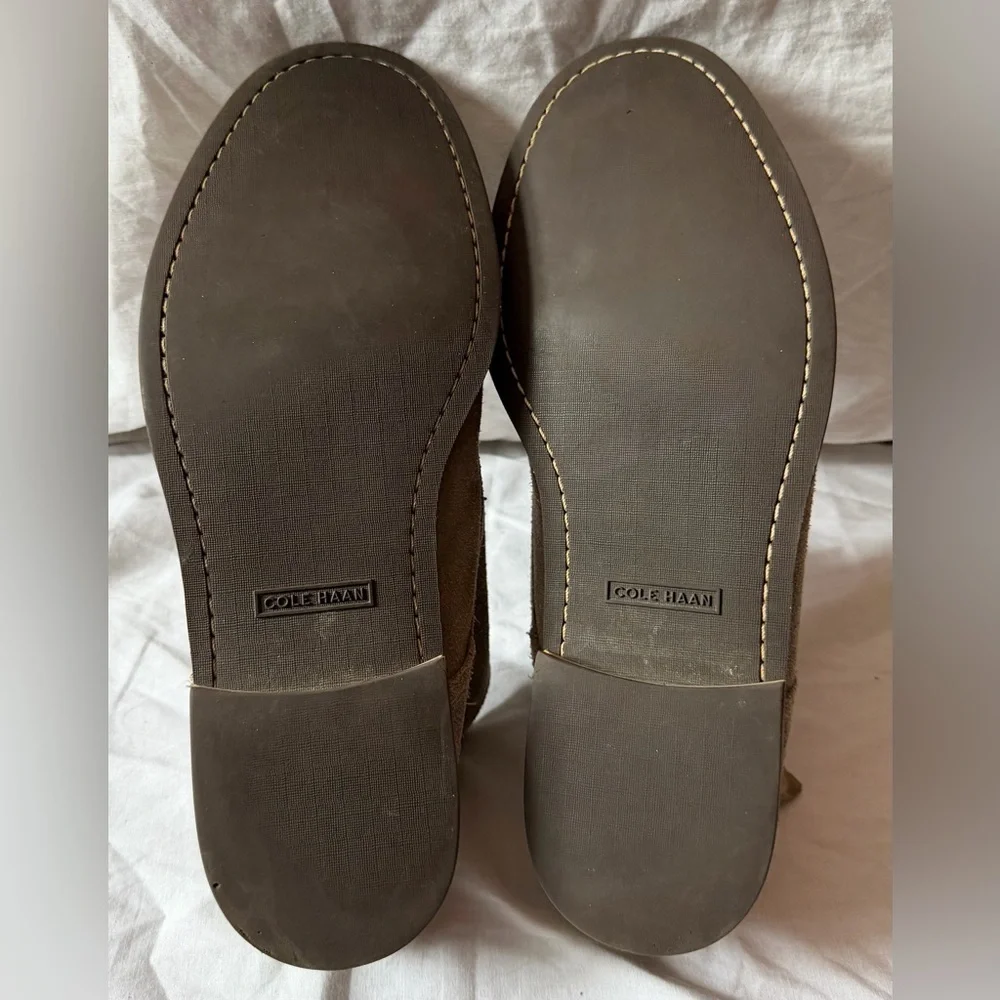 Cole Haan Suede Chukka Boots Men's Sz 13 Sand Gray Shoes Preppy C23872
